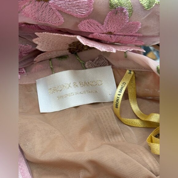 🆕 BRONX & BANCO 🧿 NWOT Jasmine Pastel Pink Multi Two Piece Set, Sz L / US 8 - Picture 15 of 16